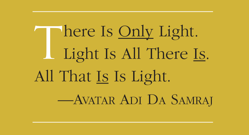 There Is Only Light.